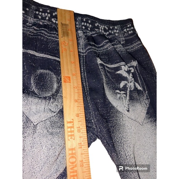 Women's Chuns Plamtree Blue Stretch Leggings Jeggings Soft Lightweight One Size - Picture 7 of 8